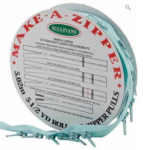 Make a Zipper 197" plus 12 pulls