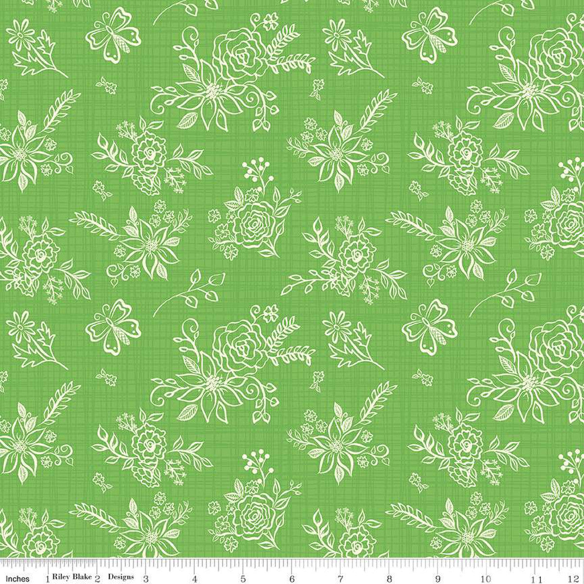 Gingham Cottage Tonal Green Cotton Fabric *