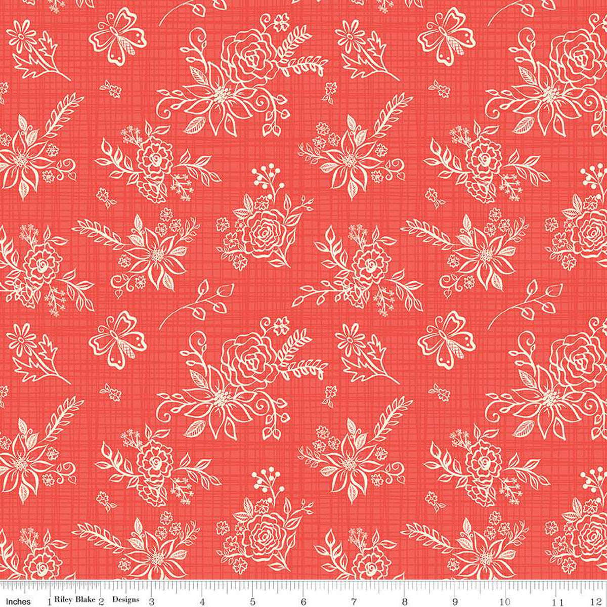Gingham Cottage Tonal Red Cotton Fabric *