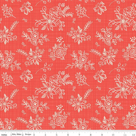 Gingham Cottage Tonal Red Cotton Fabric