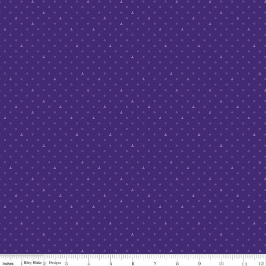 Colors of Kindness Tone on Tone Polka Dot Purple Cotton Fabric *