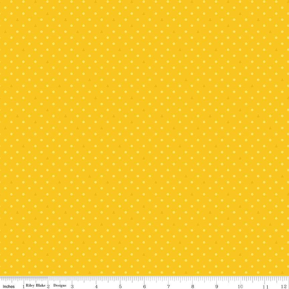 Colors of Kindness Tone on Tone Polka Dot Yellow Cotton Fabric *