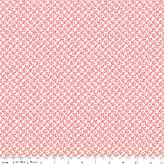 Playtime 30's Ditsy Gingham Pink Fabric by Lindsay Wilks for Riley Blake *