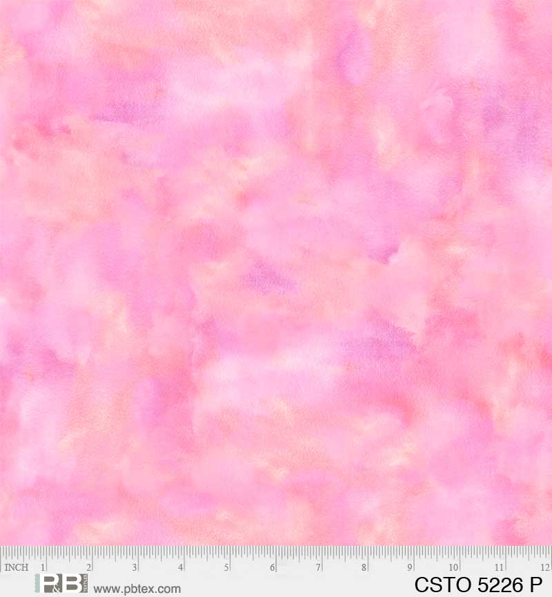 Pink Color Stories Mixed Watercolor Texture Cotton Fabric