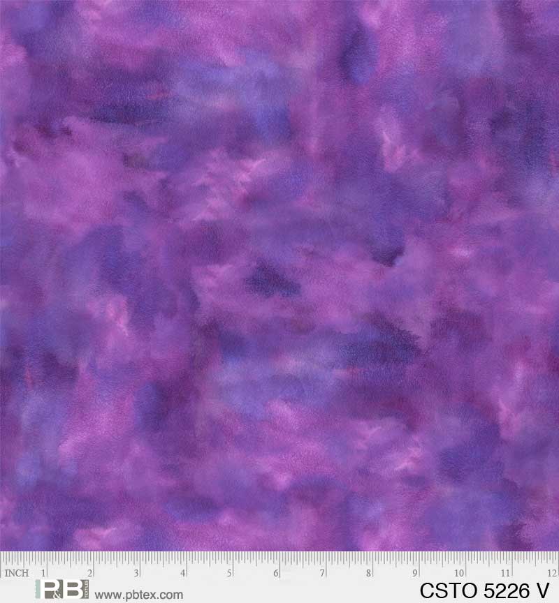 Violet Color Stories Mixed Watercolor Texture Cotton Fabric