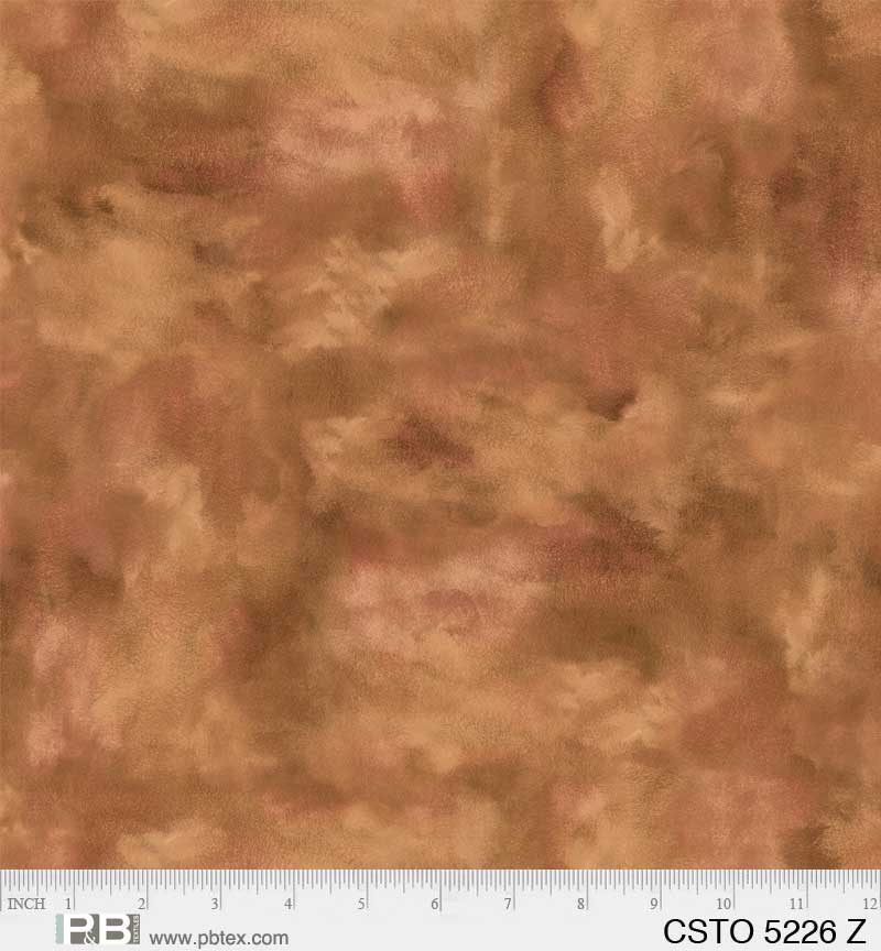 Brown Color Stories Mixed Watercolor Texture Cotton Fabric