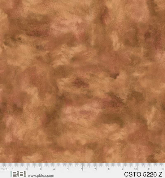 Brown Color Stories Mixed Watercolor Texture Cotton Fabric