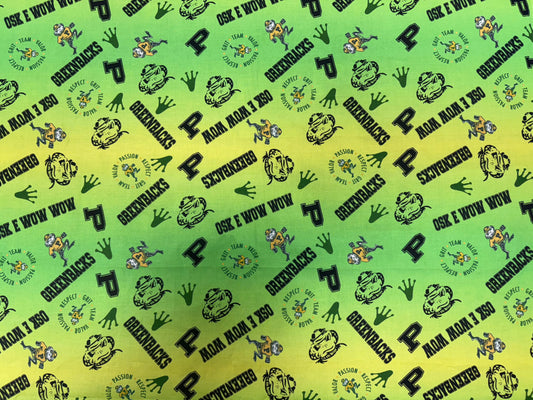 Pratt Greenbacks OSK E WOW WOW Green Custom Cotton Quilting Fabric