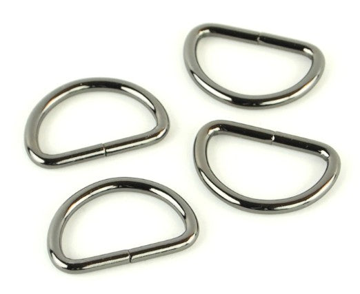 Four D-Rings 1" Gunmetal