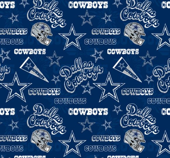 Dallas Cowboys Cotton Fabric 60" Wide