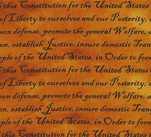 Defender of Freedom Military Words Cotton Fabric