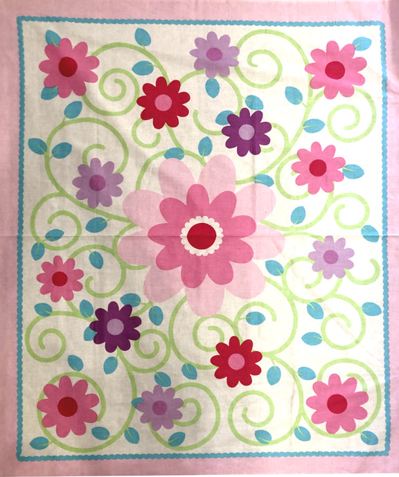 Dilly Dally Flower Fabric Panel