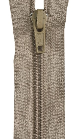 Polyester Coil 1-Way Separating Zipper 24in Dogwood Tan Color