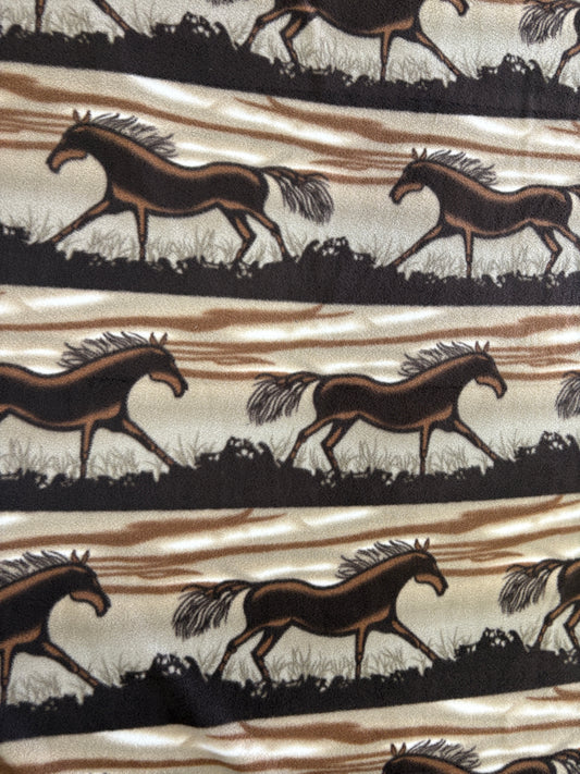 Yukon Horses Fleece Fabric