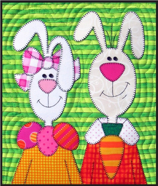 Easter Mini Wall Hanging, Bunnies PDF Download Quilt Pattern by Amy Bradley