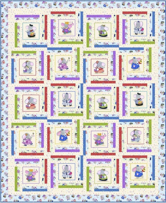 Elephant Maze Quilt Pattern by Pine Tree Country Quilts