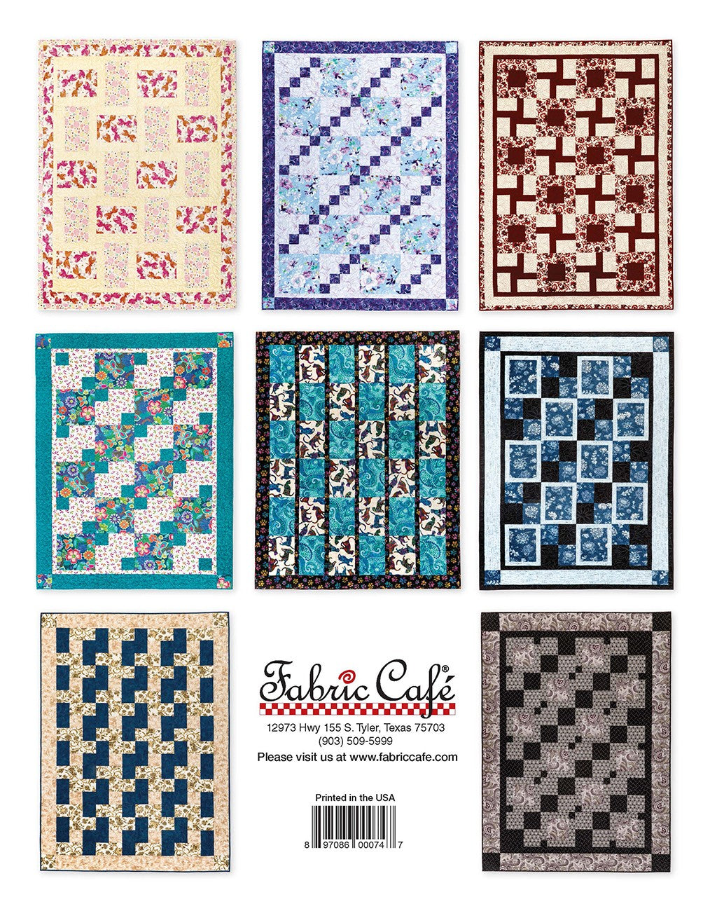 Fast & Fun 3-Yard Quilts, Pattern Book by Donna Robertson for Fabric Cafe