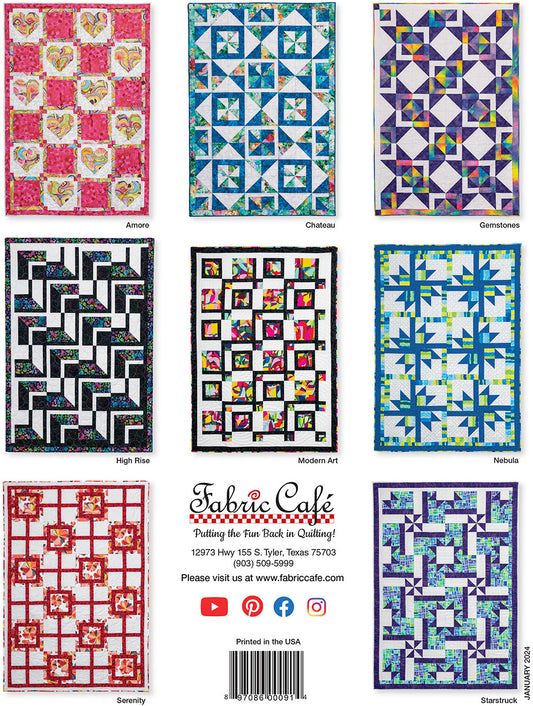 Go Bold With 3 Yard Quilts Pattern Book by Donna Robertson for Fabric Cafe
