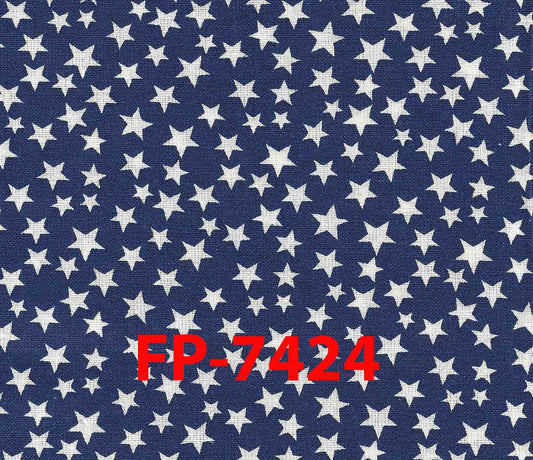 Patriotic stars, Navy Fabric with White Stars Cotton Fabric *
