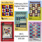 February 2024 PDF Quilt Pattern Collection of 5 digital patterns by Villa Rosa Designs, including Baraboo Two, Heartbeat, Interwoven, Seasoning, Tea with Mara