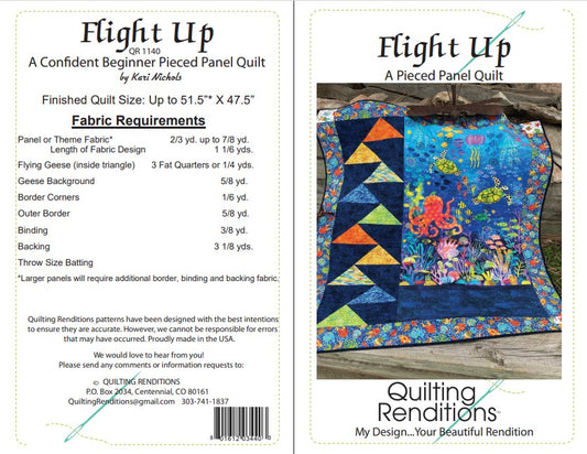 Flight Up Octopus PDF Quilt Pattern by Quilting Renditions