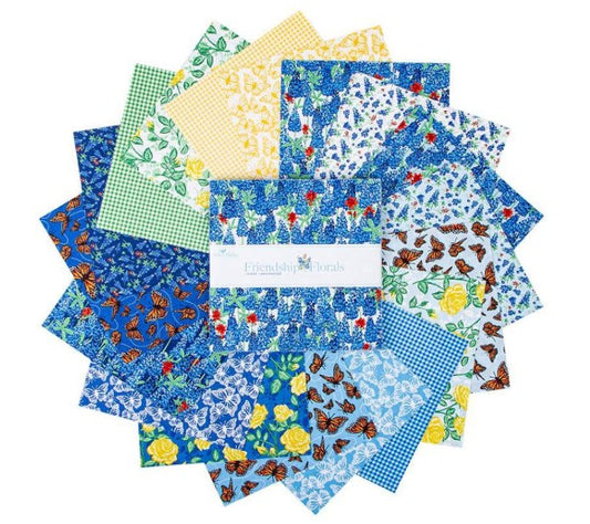 Friendship Florals Charm Pack 5" Squares by Riley Blake