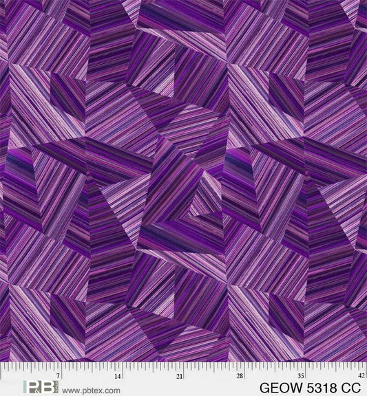 Purple Geode Geometric Elizabeth 108" Wideback Fabric