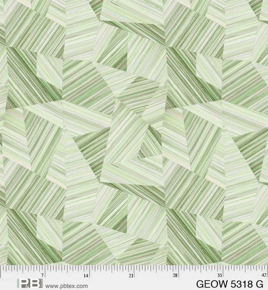 Green Geode Geometric Elizabeth 108" Wideback Fabric *
