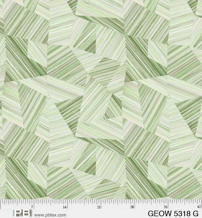 Green Geode Geometric Elizabeth 108" Wideback Fabric