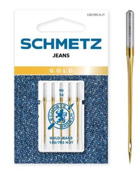 Gold Schmetz Jean Machine Needle Size 90/14