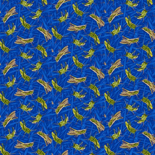 Grasshopper Cotton Fabric, by Paint Brush Studios