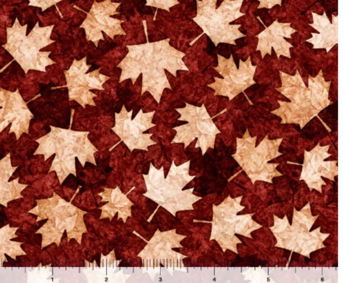 The Great White North, Maple Leaf Canada Cotton Fabric