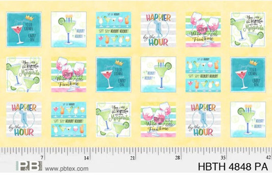 Happier by the Hour Fabric Panel
