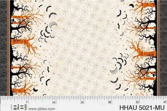 Happy Haunting Double Border Cotton Fabric by PB Textiles