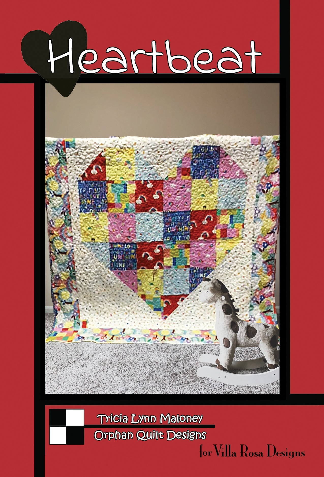 February 2024 PDF Quilt Pattern Collection of 5 digital patterns by Villa Rosa Designs, including Baraboo Two, Heartbeat, Interwoven, Seasoning, Tea with Mara