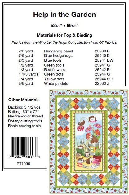 Help in the Garden PDF Download Quilt Pattern by Pine Tree Country Quilts