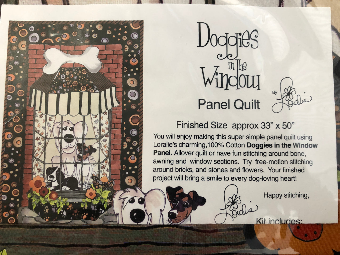 Doggies In The Window Fabric Panel Kit