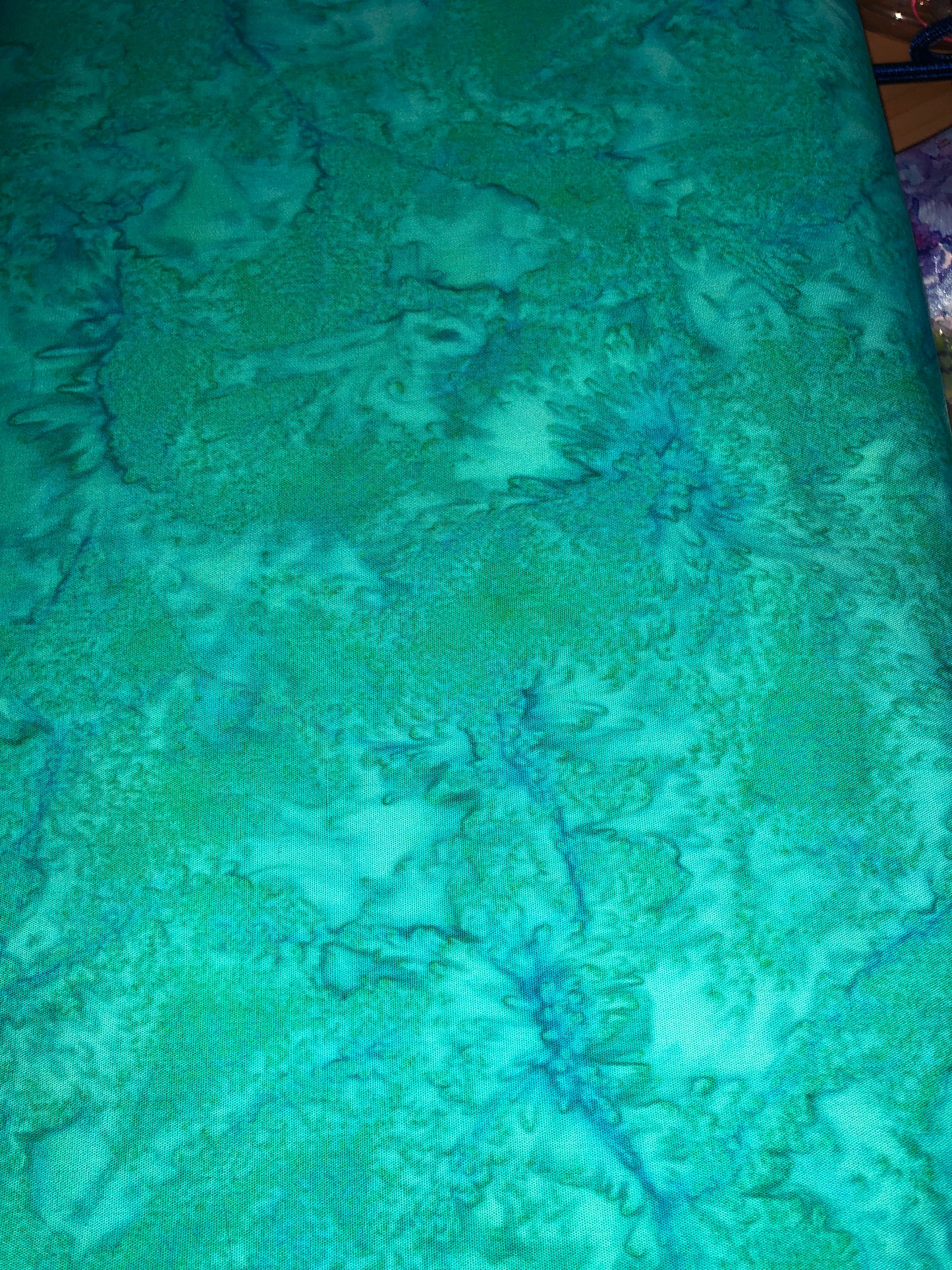 Aqua Drizzle Batik Fabric *