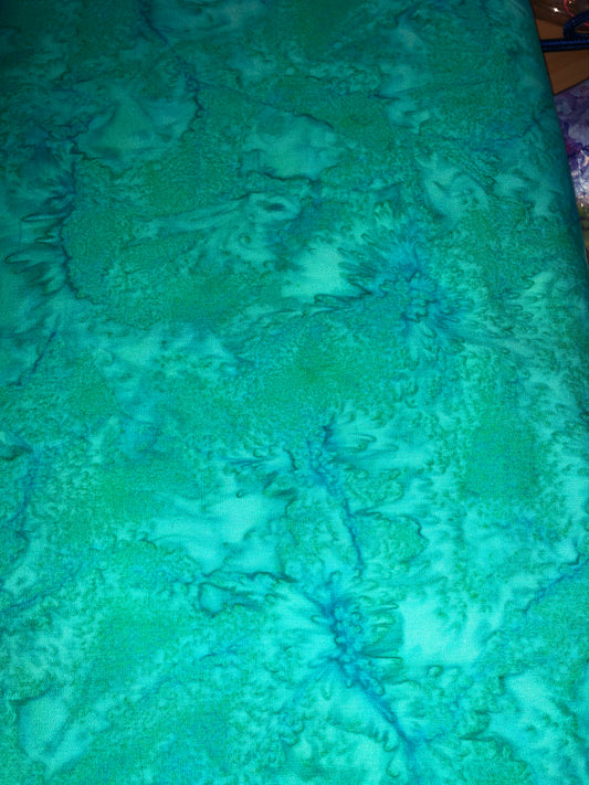 Aqua Drizzle Batik Fabric *