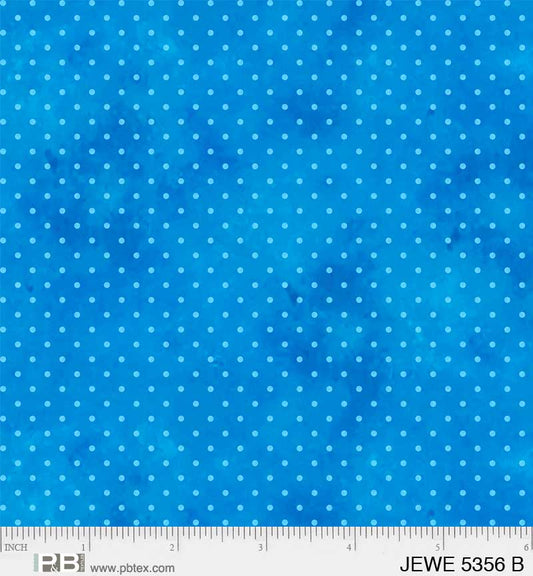 Blue Jewel Pin Dot Cotton Fabric