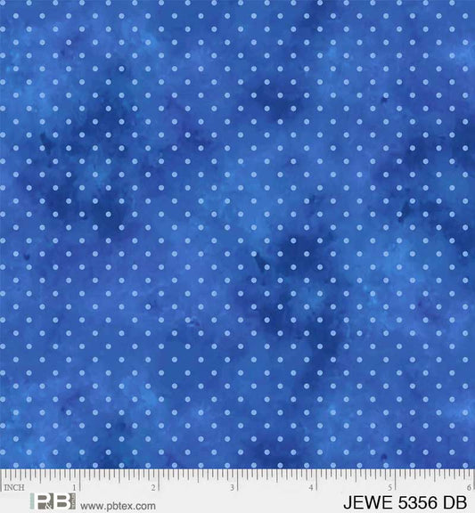 Dark Blue Jewel Pin Dot Cotton Fabric