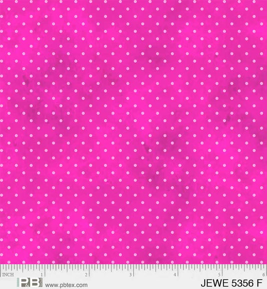 Fucshia Pink Jewel Pin Dot Cotton Fabric