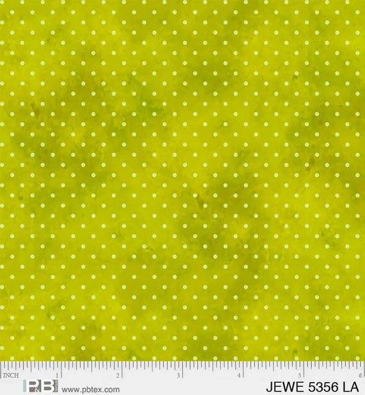 Lime Green Jewel Pin Dot Cotton Fabric