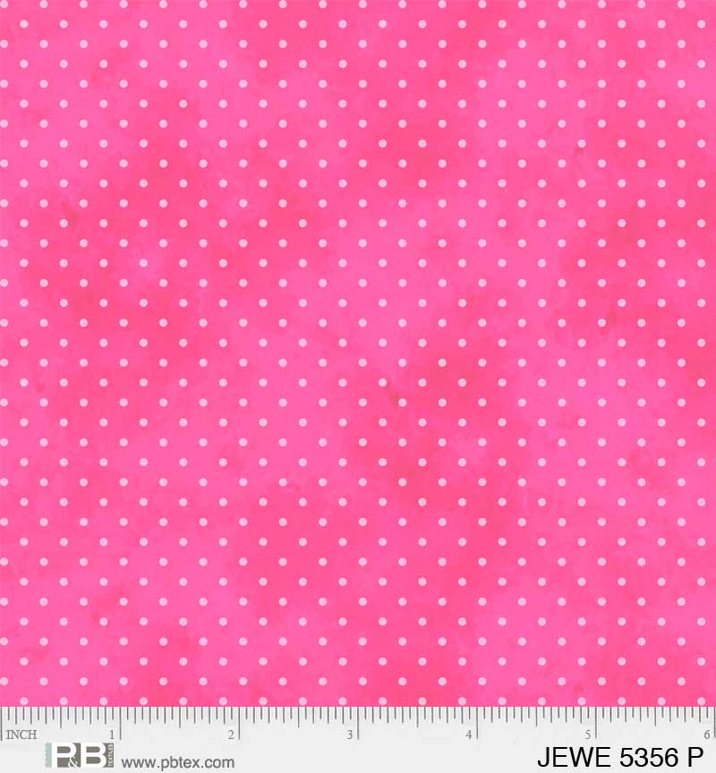 Pink Jewel Pin Dot Cotton Fabric
