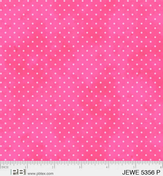 Pink Jewel Pin Dot Cotton Fabric