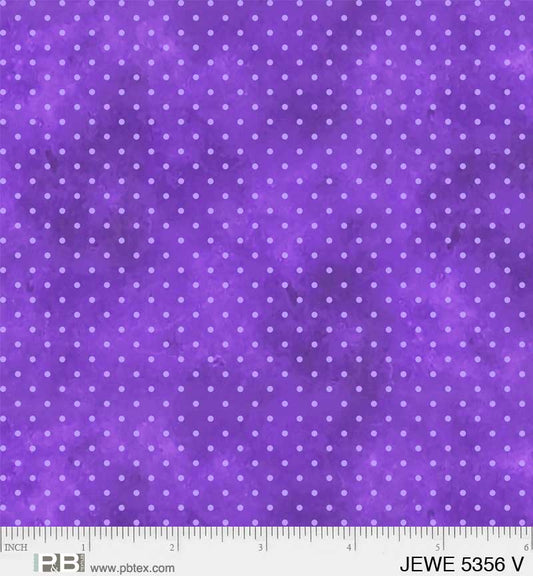 Violet Jewel Pin Dot Cotton Fabric