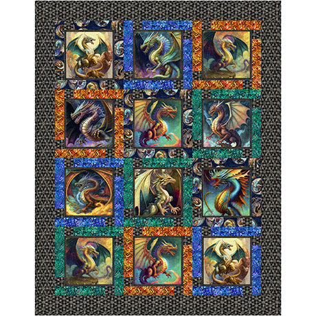 Block Talk Quilt Kit featuring Dragon Fyre Collection