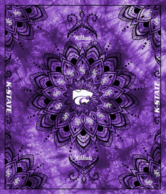 KSU KState Wildcat Minky Tapestry Fabric Panel
