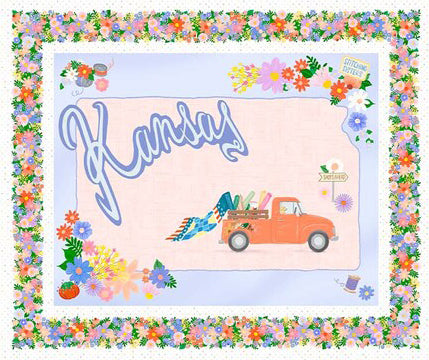 State of Kansas Shop Hop Fabric Panel 2023 #67**