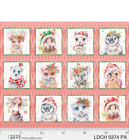 Little Darlings Christmas Fabric Panel by Sillier Than Sally Designs #118